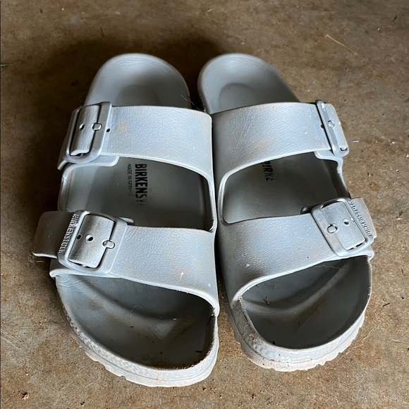 Birkenstock Light Gray Sandal Slip ons - Picture 4 of 6